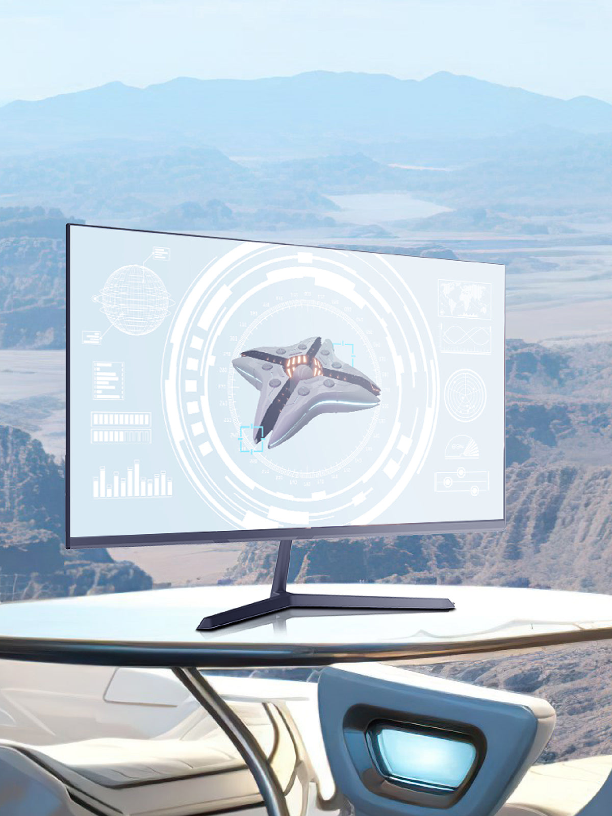 A 24 inch IPS Minifire X3 Monitor in the spaceship
