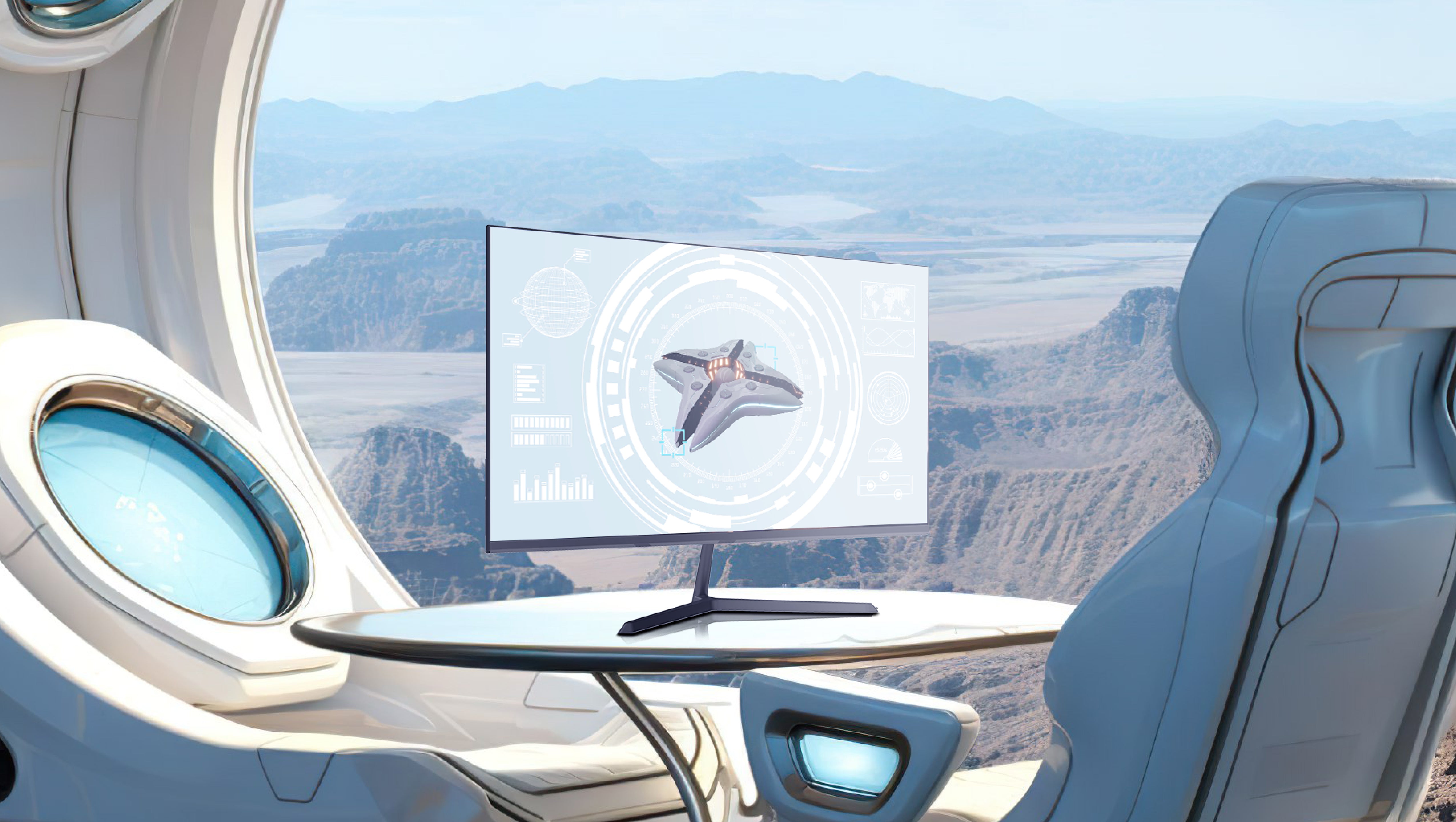 A 24 inch IPS Minifire X3 Monitor in the spaceship